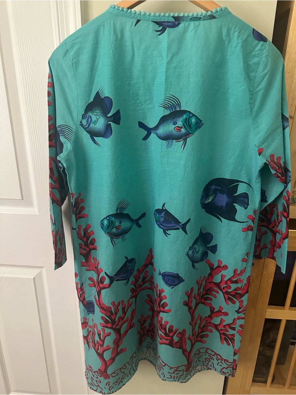 Soft Surroundings fish print cover up - Picture 2 of 11